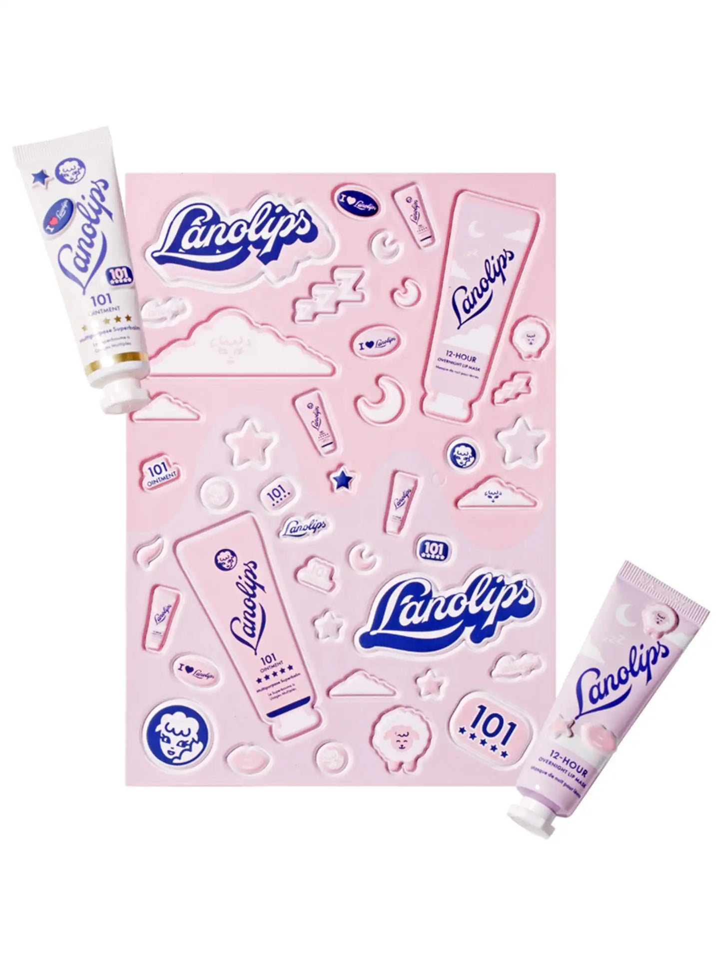 101 Ointment & 12 Hour Overnight Lip Mask Puffy Sticker Sheet