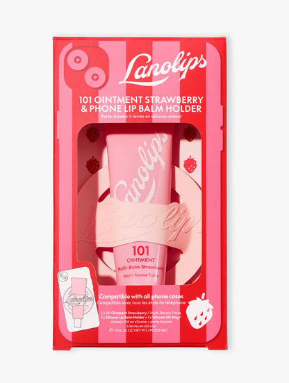 101 Ointment Strawberry & Stripe Phone Lip Balm Holder
