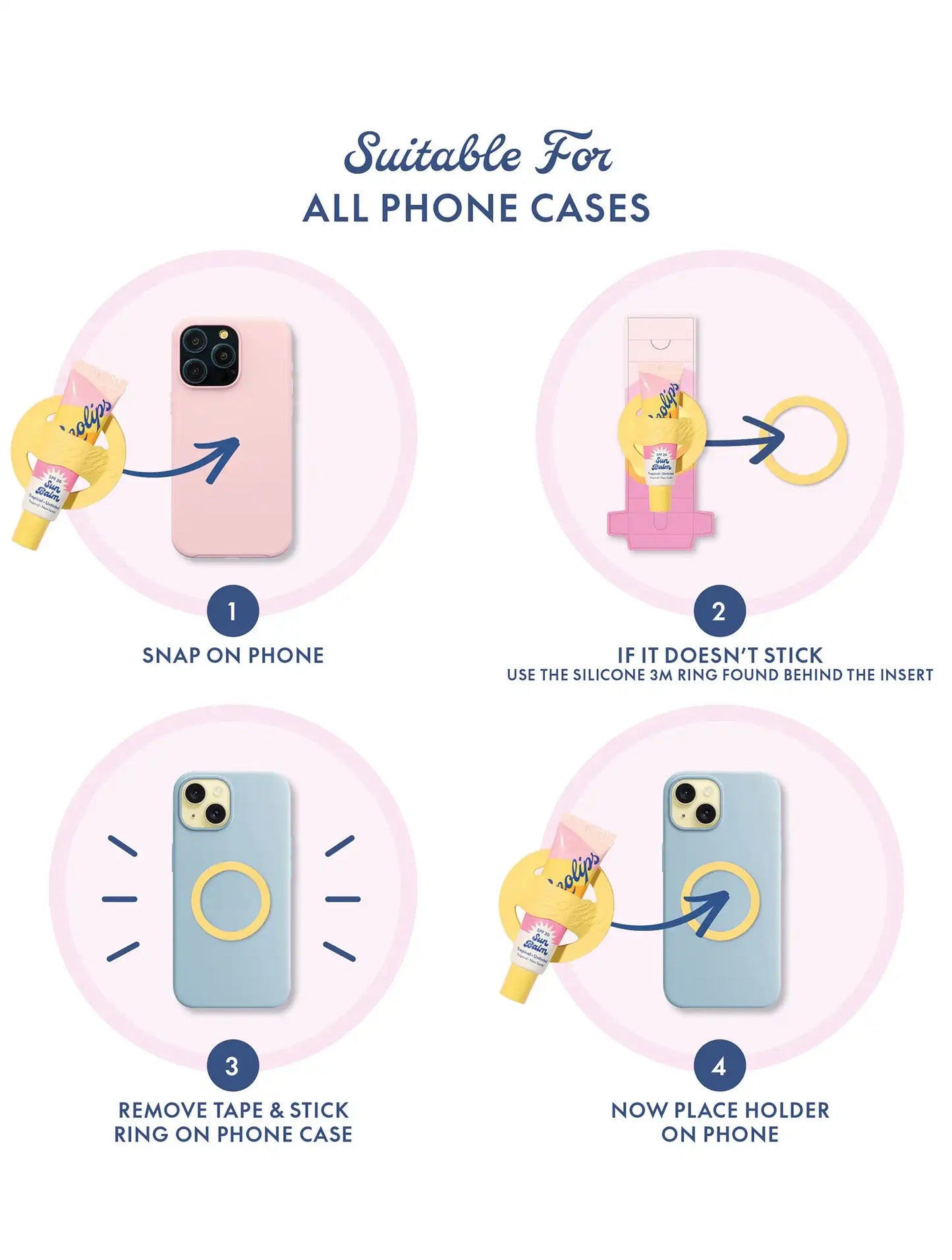 Sun Balm SPF 30 & Phone Lip Balm Holder