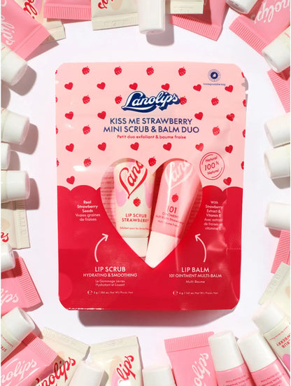 Kiss Me Strawberry Mini Scrub & Balm Duo